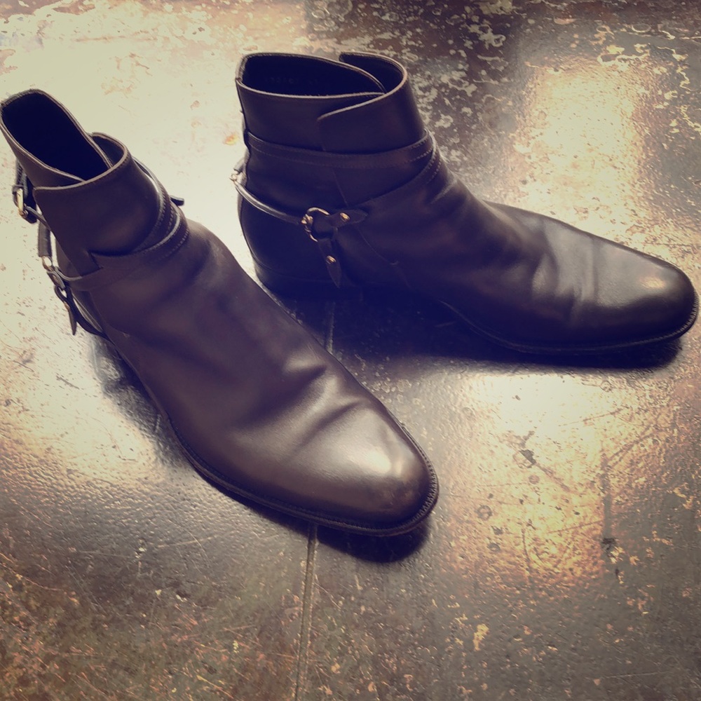 Gucci Men's Brown Leather Chelsea Dealer Boots